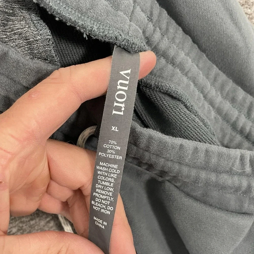Vuori Seaside Jogger Pants Mens XL Gray Fleece Sweatpants Pockets Lounge